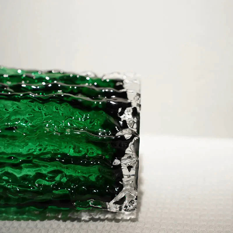 Arctic Ice Textured Glass Vase