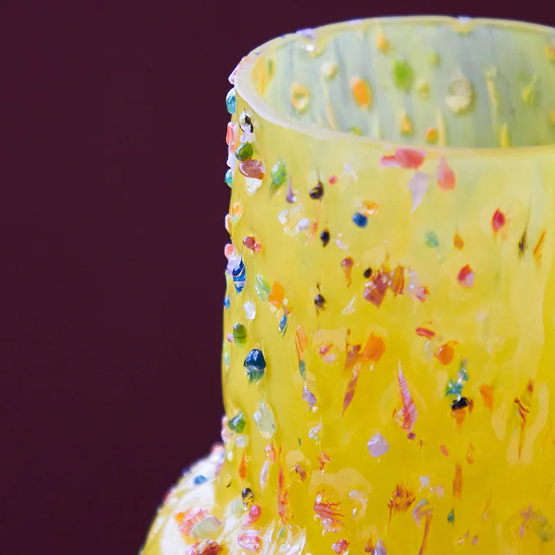 Confetti Pop Textured Glass Vase
