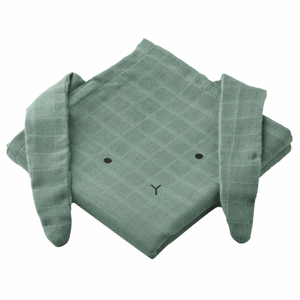 Hannah Rabbit Muslin Cloth Set | Peppermint | 2 Pack