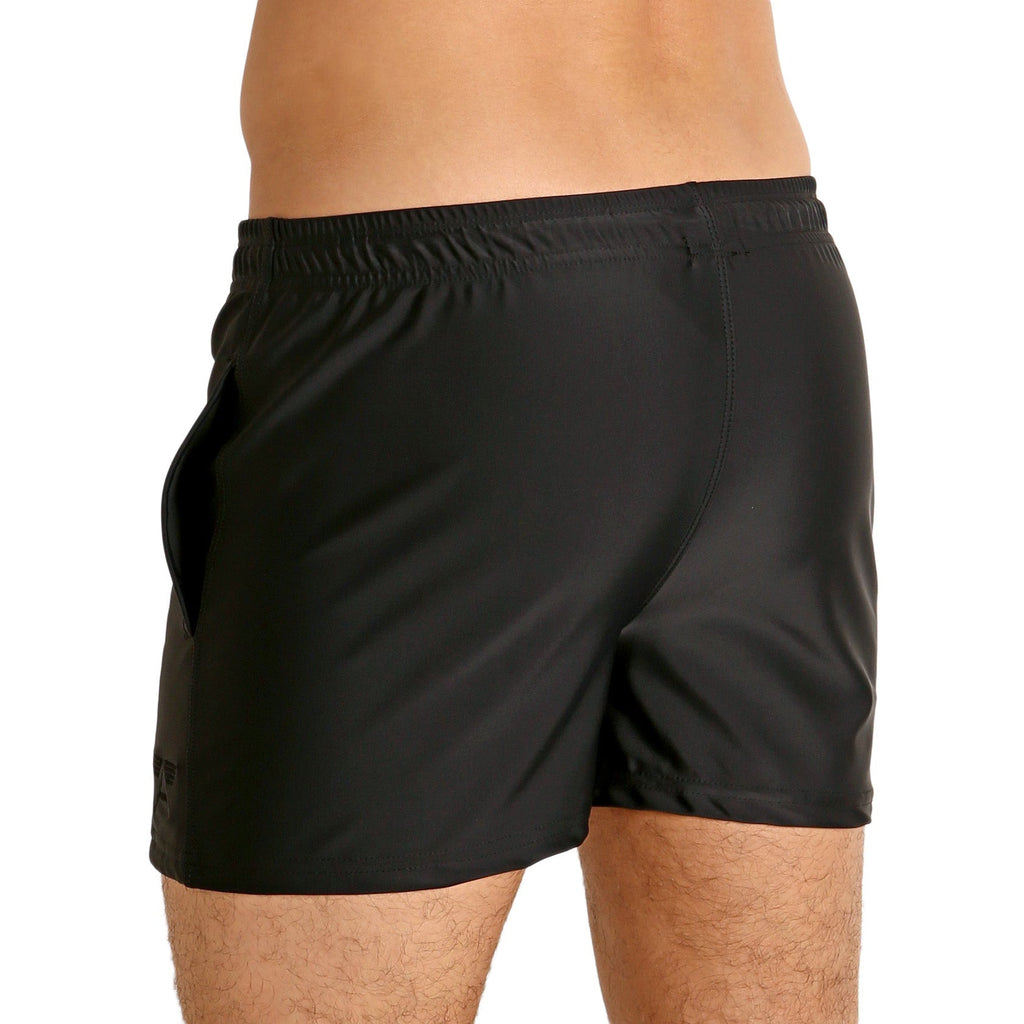 Mod Swim Shorts - Solid Black  - Shorter Length