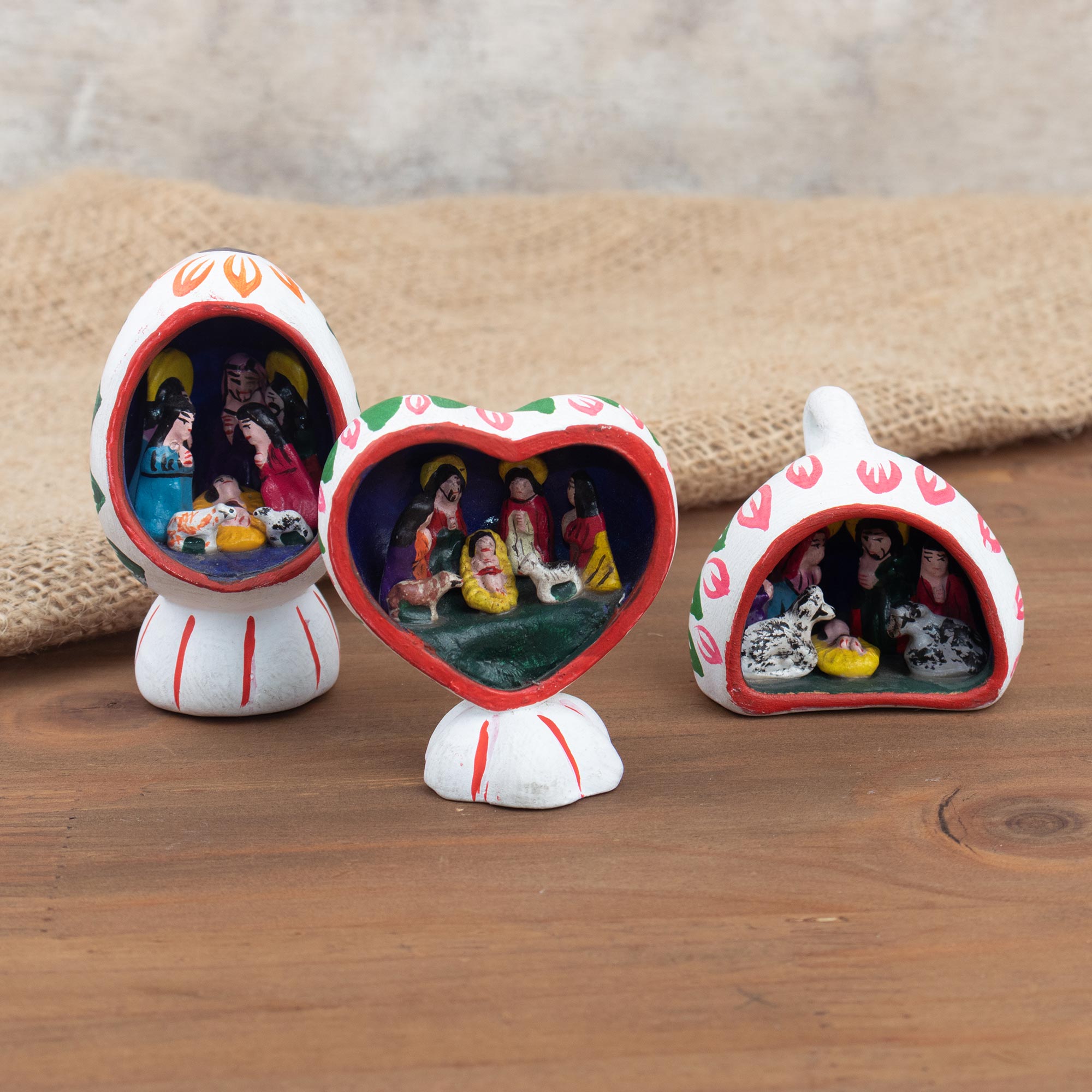 Small Nativity Sculptures (Set of 3) - Christmas Trio