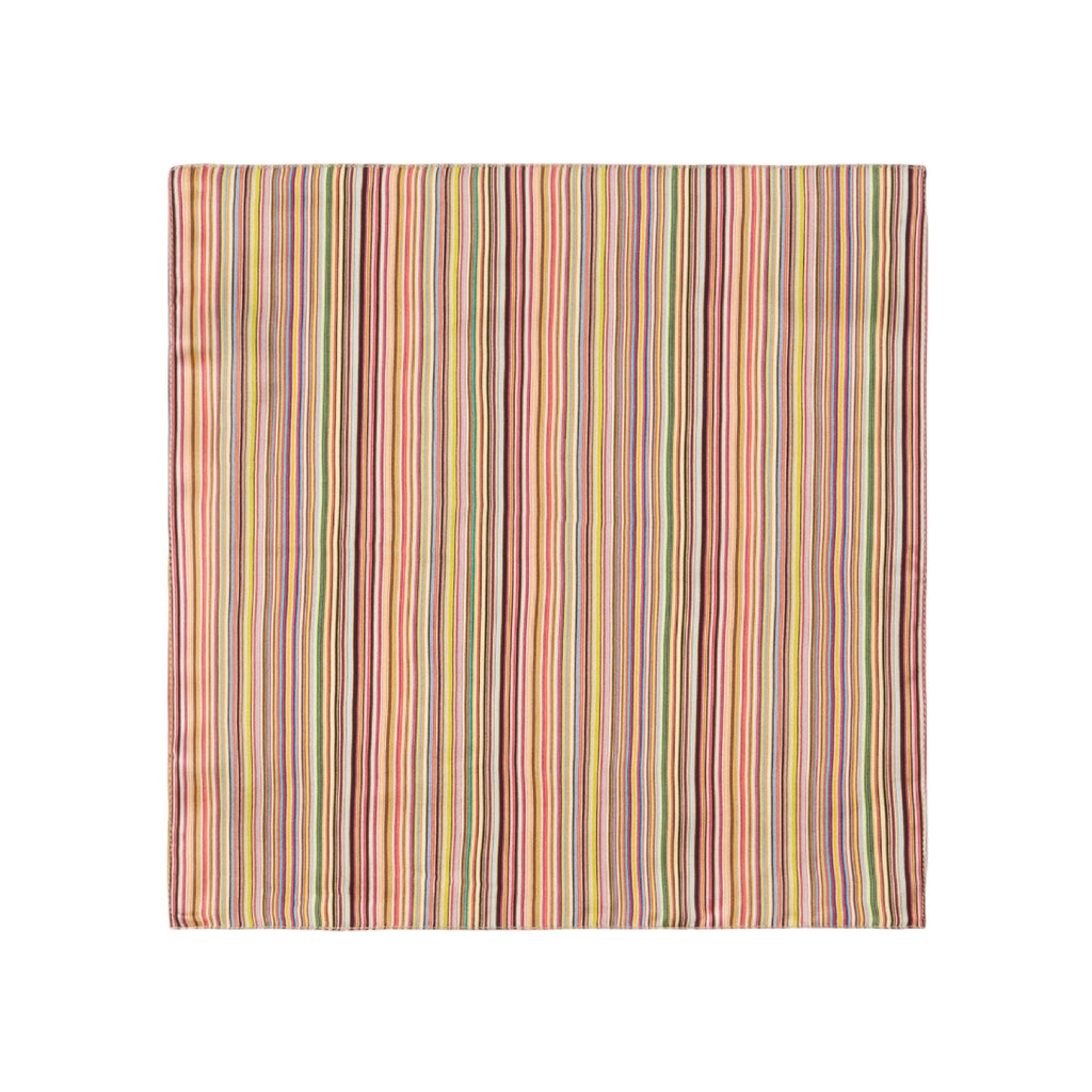 Men's Silk 'Signature Stripe' Pocket Square | Multicolour